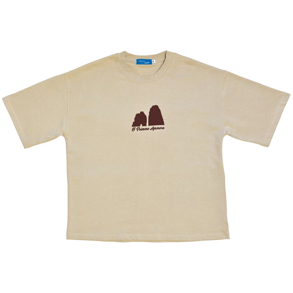 O' PRIMMO AMMORE - Boxy Tee Sand