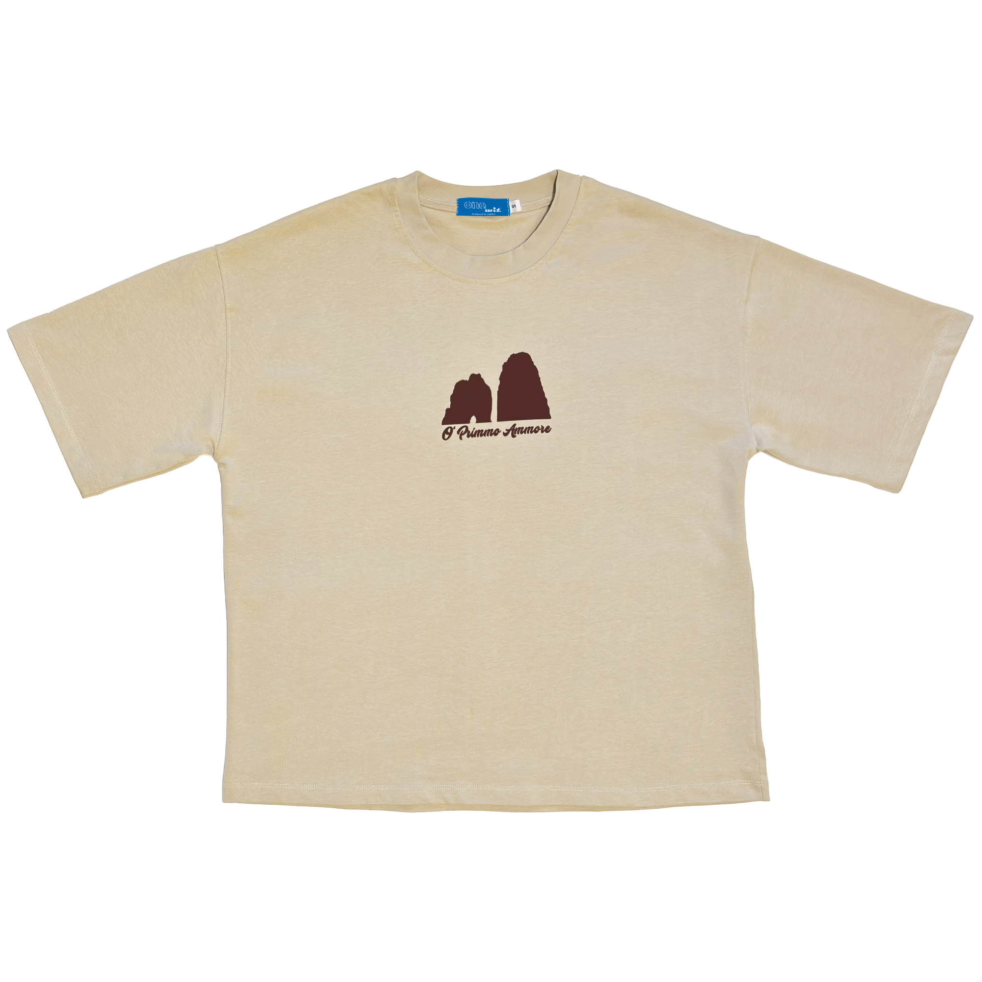 O' PRIMMO AMMORE - Boxy Tee Sand
