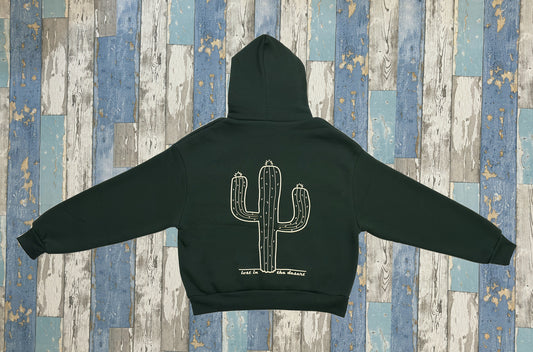 LOST IN THE DESERT - Boxy Fit Hoodie Green